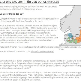 Seit dem 01.01.2017 Fangbegrenzung für Dorsch