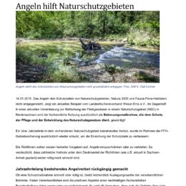 DAFV: Angeln hilft Naturschutzgebieten